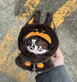 bam コスチュームネックレス付き 犬 着ぐるみ ぬいぐるみ 服 ちびぬい バム ジョングク グク 10cm