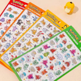 ポケットモンスター　ポケモン　ドロップシール　ラメ入り　韓国　硬い　キャラクター　可愛い　男の子　女の子　おしりシール