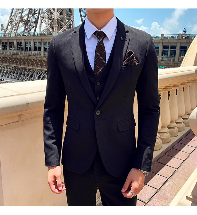 楽天市場 ビジネススーツ メンズ スリーピーススーツ スーツ メンズ スリム ビジネス 秋冬 メンズスーツ パーティ 結婚式 卒業式 入学式 入社式 スーツ オシャレ スタイリッシュスーツ おしゃれ 洗えるスラックス ブロッサムヨーグルト 楽天市場店