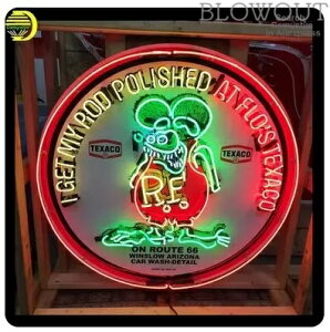 ネオン 看板 ラットフィンク RatFink ガレージ ヴィンテージ アメリカン雑貨 トラック ハーレー フィギュア ホットロッド US ムーンアイズ アメ車 クラッシックカー HOTROD RATROD ホットロッド