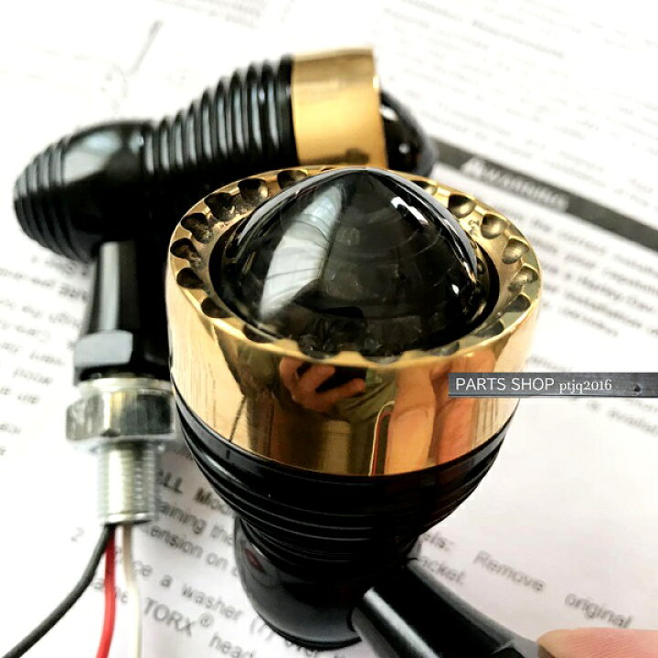 楽天市場】真鍮 LED ウィンカー 4個 ブラス ビンテージ BRASS ハーレー 