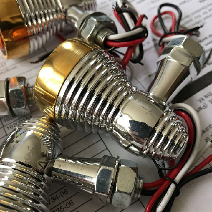 楽天市場】真鍮 LEDウィンカー 4個 ブラス ビンテージ BRASS ハーレー 