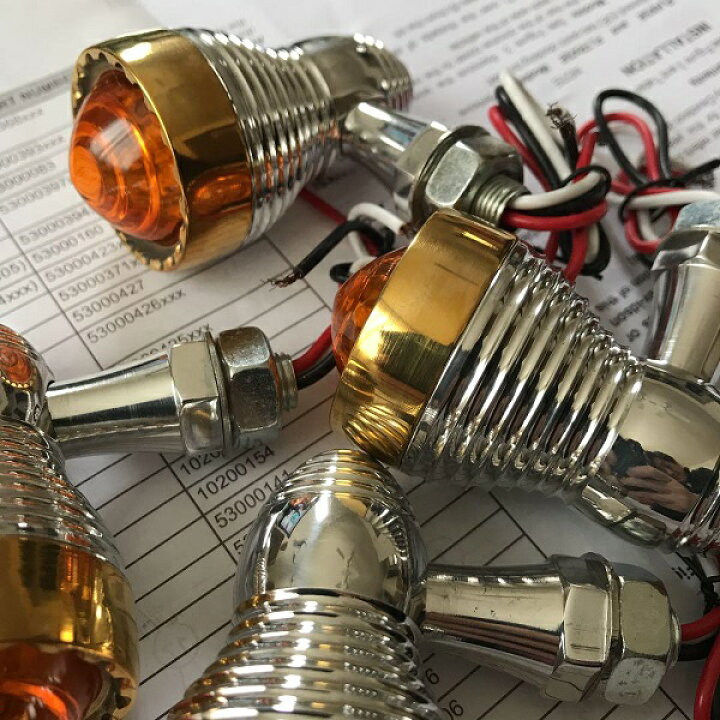 楽天市場】真鍮 LEDウィンカー 4個 ブラス ビンテージ BRASS ハーレー 