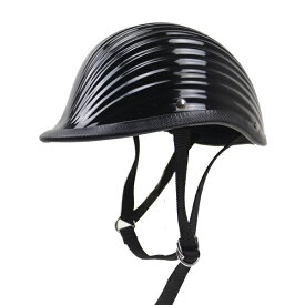 ブラック リブジョッキー ファッションヘルメット ディスプレ ヘルメット チョッパー ハーレー ハーフヘルメット リブリブ ジョッキー