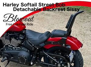 Blowout Breakout Fat Boy FXSB FLFBS FXBB 2018年〜 ハーレー M8ソフテイル シーシーバー バックレスト 背もたれ デタッチャブル ブラック ミルウォーキエイト