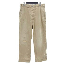 ポロラルフローレン/POLO RALPH LAUREN HE BIG CHINO ダメージ リペア 加工 チノ パンツ ベージュ ベージュ サイズ メンズ32/32ランクB 02J25【中古】