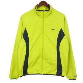 ナイキ/NIKE 398148-320 ナイロン ジップアップ ウィンドブレーカー ジャケット サイズ レディースL ライムグリーン系 ランクB 61K22【中古】