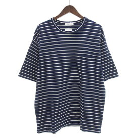 ユナイテッドアローズグリーンレーベルリラクシング/UNITED ARROWS GREEN LABEL RELAXING BORDER POCKET S/S TEE ポケット ボーダー 半袖 Tシャツ サイズ メンズXL ネイビー×ホワイト ランクA 12F23【中古】