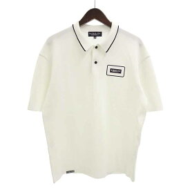 マークアンドロナ/MARKLONA GOLF ゴルフ 23SS CD8-IFKP ニット ポロシャツ Tシャツ サイズ メンズ48 ホワイト ランクA 22K23【中古】