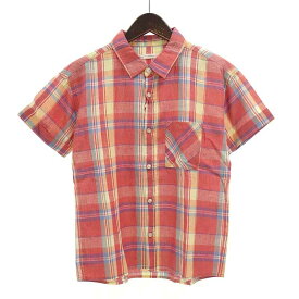 ホリデイ/HOLIDAY CHECK SHORT SLEEVE マドラスチェック S/S 半袖 シャツ サイズ レディース- レッド系 ランクN 22L23【中古】