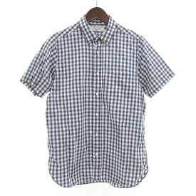 ユニバーサルプロダクツ/UNIVERSAL PRODUCTS SHIRT 152-60302 チェック コットン 半袖 シャツ サイズ メンズ1 ブルー ランクC 10B24【中古】