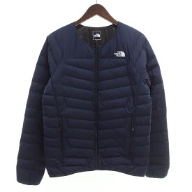 ザノースフェイス/THE NORTH FACE hunder Roundneck Jacket サンダー ダウン ジャケット サイズ メンズM ネイビー ランクA 92C24【中古】