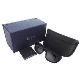 ディオール/DIOR 3D レクタンギュラー アイウェア メガネ サングラス サイズ ユニセックス57□18 ブラック ランクN 41D24【中古】