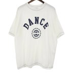 プルシック/plesic DANCE プリント 半袖 クルーネック Tシャツ サイズ メンズL ホワイト ランクB 22D24【中古】