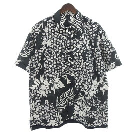 サカイ/SACAI 24SS Floral Embroidered Patch Shirt シャツ サイズ メンズ2 ブラック×ホワイト ランクA 32E24【中古】