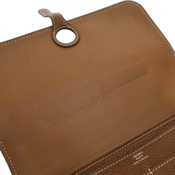 楽天市場】エルメス/HERMES 二つ折り長財布 ドゴン デュオ トゴ  