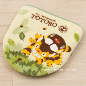 となりのトトロ 洗浄便座用フタカバー「なかま」 ベージュ グリーン 単品販売 [ トイレカバー トイレフタ ジブリ キャラクターグッズ キャラ グッズ トイレタリー かわいい おしゃれ トイレ
