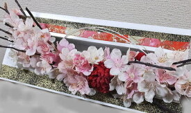 桜フレーム【祝い桜】和の贈り物・和花・アートフラワーお祝いの花・合格祝い・桜桜の壁掛け・光触媒・CT触媒結婚祝い・お誕生日・お歳暮・お年始・お正月造花・和風・和風の花・盆栽