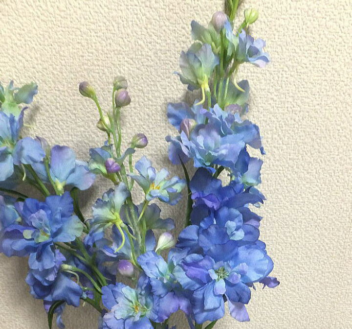 楽天市場 デルフィニュウム一本立ち ブルー Ct触媒 青のデルフィニウム ブライダル 結婚式の花ブーケ 花束 枯れない花母の日 誕生日 ブルーの花 造花 大きな花 フラワーショップblue Candle
