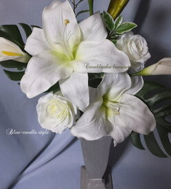 カサブランカの花束CT触媒・母の日・ブライダル・結婚式の花ブーケ・花束・枯れない花母の日・誕生日・ユリ・大きな花カサブランカのブーケ・ブライダルブーケ