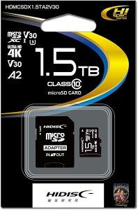 HIDISC ������microSDXC�J�[�h 1.5TB CLASS10 UHS-I Speed class3, A2�Ή� HDMCSDX1.5TA2V30