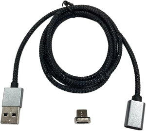 HIDISC �s�^�b�Ƃ������ȒP�ɒ��E�ł��� USB Type-A to C �}�O�l�b�g�P�[�u�� 1m �u���b�N HD-MGACC1BK