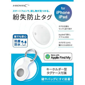 HIDISC iPhone�p HD-TAGHB16KWH Find My �X�}�[�g�g���b�J�[ (�z���C�g)