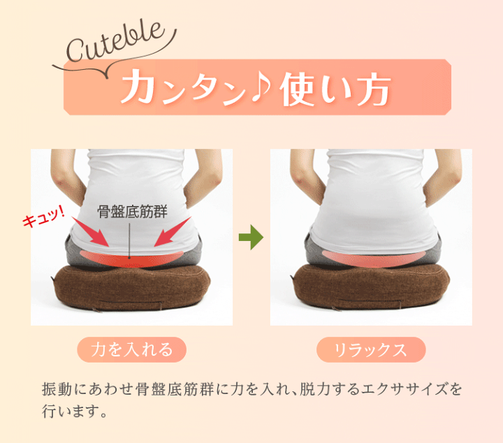 楽天市場】骨盤底筋エクササイズ クッション ブラウン 尿漏れ