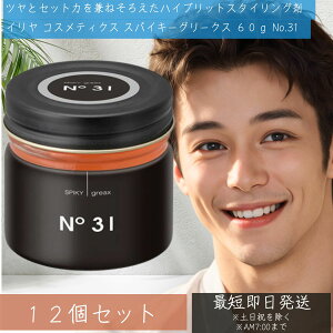 イリヤ コスメティクス スパイキーグリークス 60g No.31 12個セット グリース ワックス ツヤ ハード 整髪料 水溶性グリース SPIKY GREAX 【イリヤ化学】