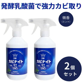 乳酸カビナイトST 450ml 2個セット 強力 カビ取り スプレー ミントの香り 日本製 カビ取り剤 カビ対策 かびとり カビとり 黒カビ 赤カビ 壁 除去剤 フローリング 乳酸カビナイト