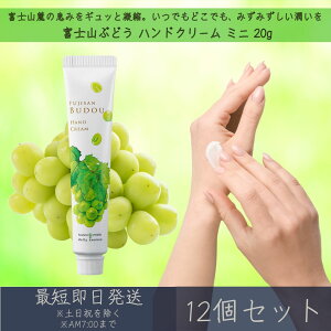 【富士山ぶどう】 ハンドクリーム ミニ 20g 12個セット │ デイリーアロマジャパン デイリーアロマ ギフト プレゼント 日本製 富士山 ぶどう 葡萄 保湿 乾燥対策 ハンドケア 手荒れ対策 マス