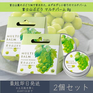 【富士山ぶどう】 マルチバーム 8g 2個セット │ デイリーアロマジャパン デイリーアロマ ギフト プレゼント 日本製 富士山 ぶどう 葡萄 保湿 ネイルオイル ヘアワックス ボディケア ネイル