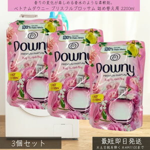 ベトナムダウニー ブリスフルブロッサム 詰め替え用 2500ml ×3個セット │ P&G Downy ダウニー 柔軟剤 詰め替え 詰替 リフィル 大容量 衣類用 香り持続 華やかな香り 海外柔軟剤 アジアンダウニ