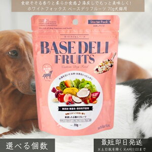 ホワイトフォックス ベースデリフルーツ 70g │ 犬 猫 手作りごはん 無添加 国産 ドッグフード トッピング フルーツ 野菜 穀物 ビタミン ミネラル 食物繊維 WhiteFox アレルギー対応