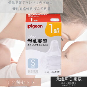 ピジョン 母乳実感 乳首 3ヵ月頃から/Sサイズ(スリーカット)2個入 ×12個セット 母乳実感 ベビー 赤ちゃん 哺乳びん ほ乳びん ほ乳瓶 哺乳瓶 授乳 ミルク ベビー用 ベビー用品 ベビー