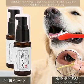 ペット用歯磨きジェル 歯にマヌカ 30g ×2個セット │ 犬 猫 マヌカハニー 口臭予防 歯周病ケア 無添加 オーラルケア ジェル 日本製 歯周病 口臭ケア 歯磨き嫌い ペット用ジェル 【ギフト対応】 【ソーシャルギフト対応】 プレゼント