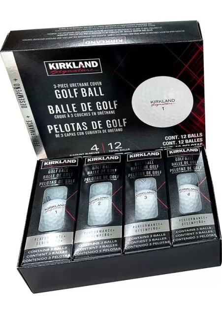 バージョン3.0 1ダース 『カークランドゴルフボール 12P　V3』 3ピース ゴルフボール 12個入り　12球 カークランドシグネチャー Kirkland Signature 3-piece Golf Ball V3.0 1-dozen  USGA　ゴルフ用品 ウレタンカバー コストコ 通販
