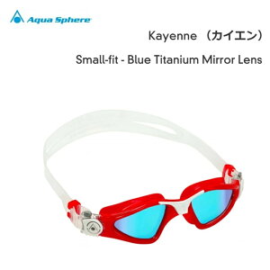 Aqua Sphere (ANAXtBA) KAYENNE (JCG) Blue Titanium Mirror Lens (u[`^jE~[Y) X[tBbgS[O Red/White [191670]