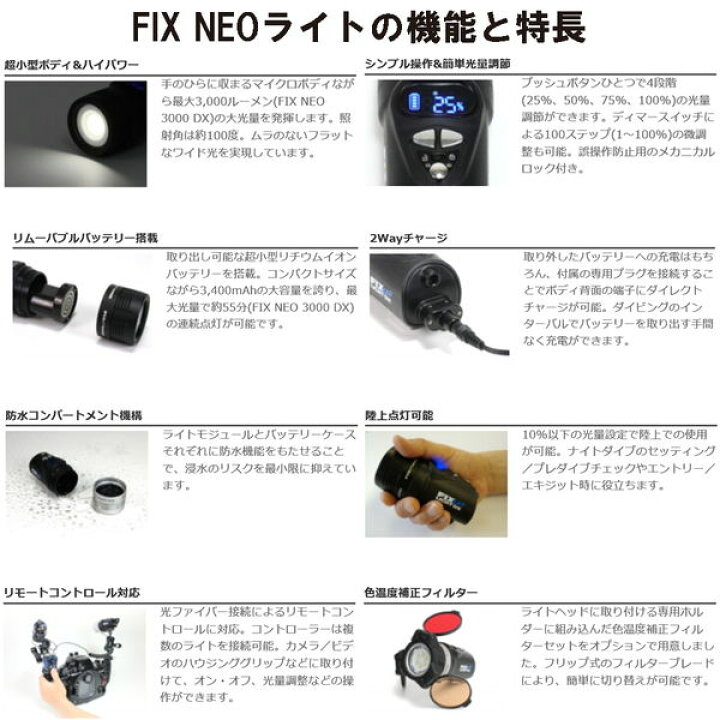 FISHEYE FIX NEO Premium 2200 カジュアル DX 大光量ライト