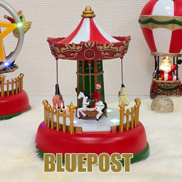 楽天市場】クリスマス雑貨・置物メリーゴーランドオルゴール LCYP4706  
