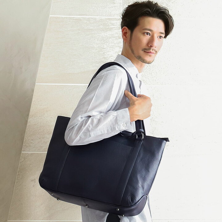 BLUE SINCERE] 雑誌GetNavi 掲載 トートバッグ 本革 メンズ 大容量 12  