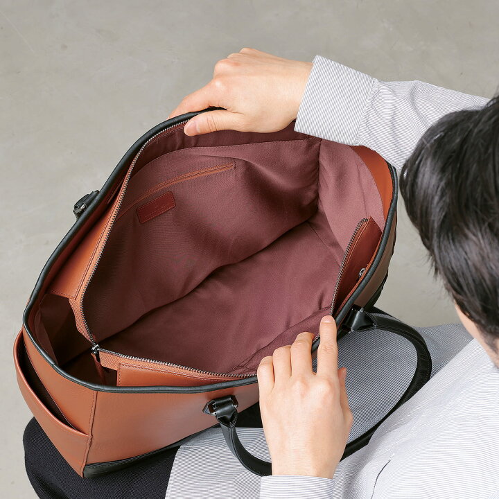 楽天市場】【バイカラートートの定番】トート メンズ 本革 大容量 9 