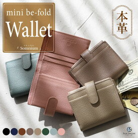 【売り尽くしSALE / 4980円→2980円】ミニ財布 二つ折り BOX型小銭入れ 本革 スキミング 防止 レディース 大容量 カード10枚 おしゃれ きれいめ 大人 コンパクト カード 小さい財布 薄い財布 二つ折り財布 ブランド シンプル 牛革 レザー 財布 ウォレット/ Somnium HW5