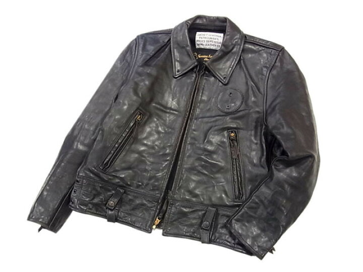 楽天市場】【中古】○エアロレザー 馬革 ポリスマン ライダース 