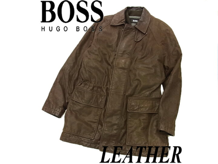 楽天市場】【中古】○ヒューゴボス レザーコート 3WAY↑ ヌバック 