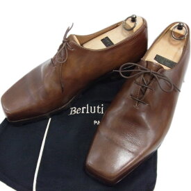 【中古】●Berluti べルルッティ オックスフォード シューズ レザー ビジネス ドレスシューズ 革靴 ウルティマ メンズ