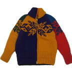 【中古】美品◇Canadian Sweater カウチンセーター ニットジャケット クレイジーパターン カナディアンセーター カナダ製 雪柄 レディース
