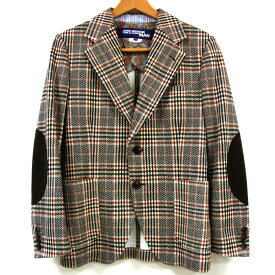 ◆JUNYAWATANABE COMME des GARCONS MAN テーラードジャケット エルボーパッチ チェック柄 ジュンヤワタナベ コムデギャルソン メンズ