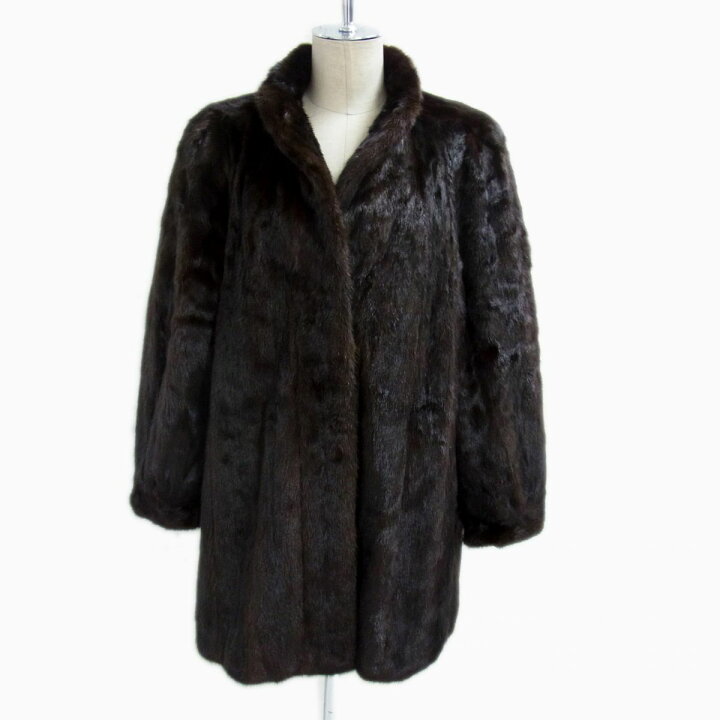 楽天市場】【中古】◇JINDO SAGA MINK ミンク毛皮コート ダーク 
