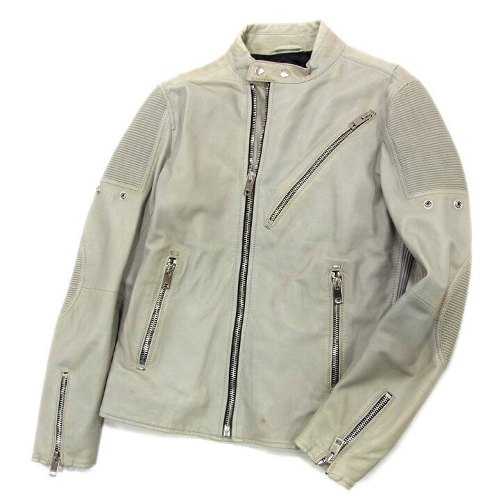 楽天市場】【中古】○DIESEL ディーゼル ラムレザー ライダース 